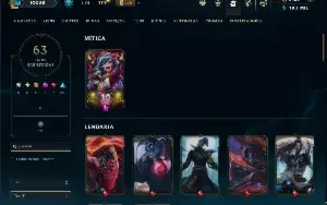 Bronze 4 com 100 Champs e 63 Skins + 2455 RP