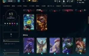 Bronze 4 com 100 Champs e 63 Skins + 2455 RP