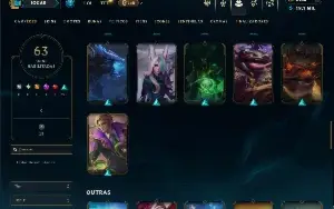 Bronze 4 com 100 Champs e 63 Skins + 2455 RP