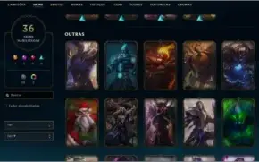 League of Legends Platina com 1 Skin Ultimate e 2 Míticas