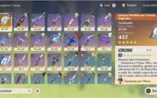 CONTA GENSHIN IMPACT COM ZHONGLI, VENTI, MONA, JEAN, DILUC