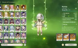GENSHIN IMPACT - AR53, 12T5, Nahida C2 + Bis, Clorinde + Bis