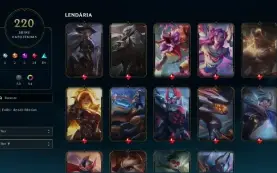 Conta de 2012 Ex mestre, atualmente D2. lvl 401 com 205 skin