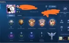 CONTA MOBILE LEGENDS 42 SKINS - SKIN KOF LEONA