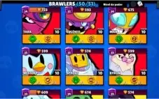 CONTA BRAWL STARS - 49/50 BRAWLERS