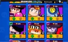 CONTA BRAWL STARS - 49/50 BRAWLERS