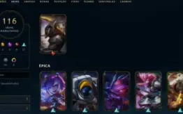 Conta League of Legends Full Acesso - 116 Skins - Rammus Rei