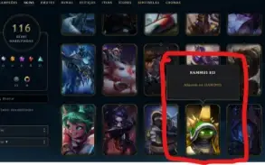 Conta League of Legends Full Acesso - 116 Skins - Rammus Rei