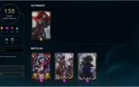 CONTA LEAGUE OF LEGENDS 130 SKINS 2 PRESTÍGIOS