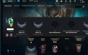 Conta prata 3 com 110 Champs e 114 Skins + 500k de Yasuo