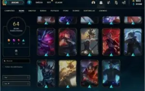 Conta D1 league of legends, 64skin, 2kdrp, 30k essencia azul