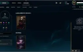 Conta League of Legends - Ouro 5 - 30 Campeoes e 3 Skin