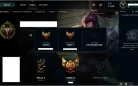 Conta League of Legends - Ouro 5 - 30 Campeoes e 3 Skin