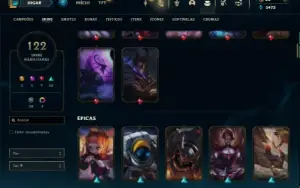 Esmeralda 4 com TODOS os champs e 122 Skins +1.1kk de Master