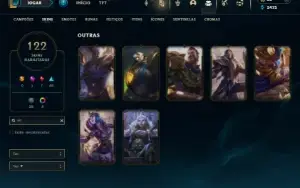 Esmeralda 4 com TODOS os champs e 122 Skins +1.1kk de Master