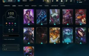 Esmeralda 4 com TODOS os champs e 122 Skins +1.1kk de Master