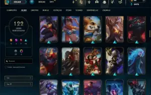 Esmeralda 4 com TODOS os champs e 122 Skins +1.1kk de Master