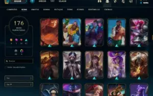 Conta Unranked com TODOS os champs e 176 Skins ( MAIN ADC )