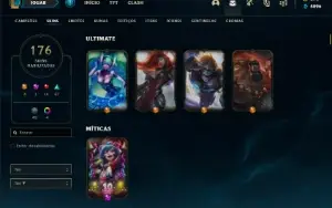 Conta Unranked com TODOS os champs e 176 Skins ( MAIN ADC )