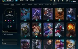Conta Unranked com TODOS os champs e 176 Skins ( MAIN ADC )