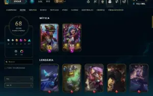 Platina 3 com 140 Champs e 68 Skins ( MID / JG / ADC )