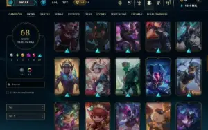Platina 3 com 140 Champs e 68 Skins ( MID / JG / ADC )