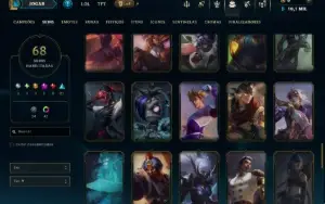 Platina 3 com 140 Champs e 68 Skins ( MID / JG / ADC )