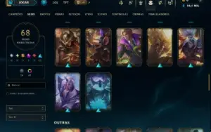 Platina 3 com 140 Champs e 68 Skins ( MID / JG / ADC )