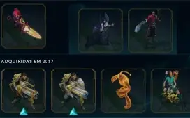Conta 105 skins quase todos champios criada em 2012