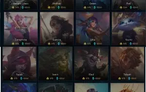 Conta 105 skins quase todos champios criada em 2012
