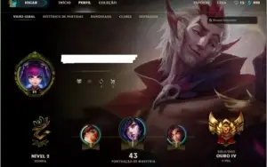 Conta de League of Legends - Ouro 4