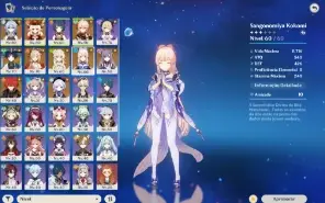 Ganyu, Kokomi, Yoimiya, Scaramouche, Kazuha, outros T5+skin