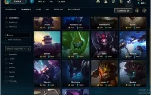 conta de lol 145 skins