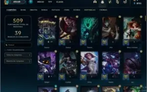 conta de lol 145 skins