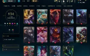 Bronze 2 com TODOS os champs e 134 Skins ( ADC / MID )