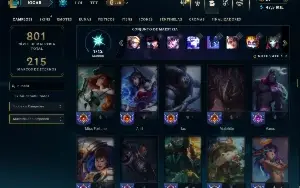 Bronze 2 com TODOS os champs e 134 Skins ( ADC / MID )