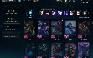 Bronze 2 com TODOS os champs e 134 Skins ( ADC / MID )