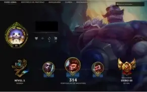 Conta Gold 3 98 champs 31 skins