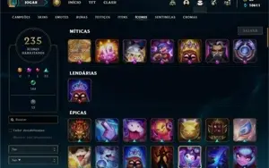 Conta Platina 4 com TODOS os champs e 125 Skins +1 Prestigio