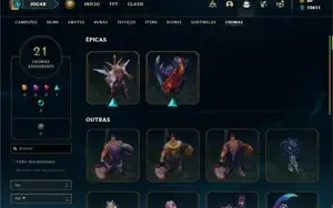 Conta Platina 4 com TODOS os champs e 125 Skins +1 Prestigio