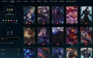 CONTA PLATINA COM 529 SKINS - 11 VITORIOSAS