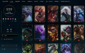 CONTA PLATINA COM 529 SKINS - 11 VITORIOSAS