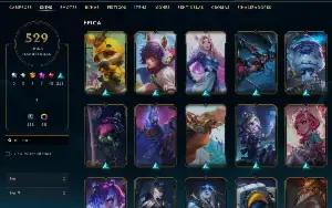 CONTA PLATINA COM 529 SKINS - 11 VITORIOSAS