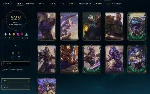 CONTA PLATINA COM 529 SKINS - 11 VITORIOSAS