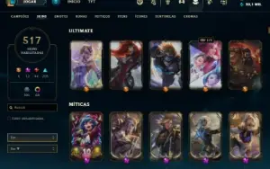 Conta de LoL/Valorant/TFT/LORT/WR