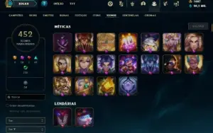 Conta de LoL/Valorant/TFT/LORT/WR