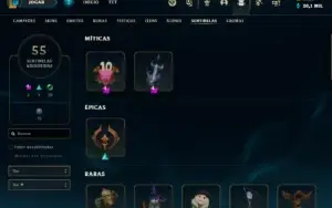 Conta de LoL/Valorant/TFT/LORT/WR
