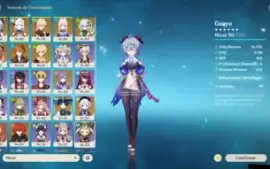 Conta AR55 + 11 5* (Nahida, Ganyu, Scara, etc..)