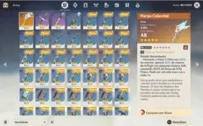 Conta Genshin Impact AR 7 Keqing+Rugido do Leão