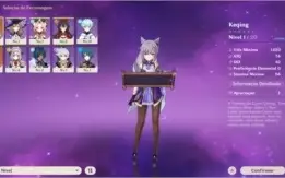 Conta Genshin Impact AR 7 Keqing+Rugido do Leão